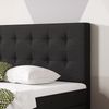 Inter 'Köln Plus' Boxspringbett mit integriertem Topper, Webstoff schwarz, 140x200 cm Bild 3
