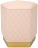 Dmora Pouf Suasa, Mehrzwecksessel, Nachttisch, Hockerhocker, 38x38 h38 cm, Rosa und Gold Bild 4