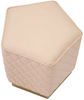Dmora Pouf Suasa, Mehrzwecksessel, Nachttisch, Hockerhocker, 38x38 h38 cm, Rosa und Gold Bild 5