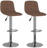 vidaXL Barhocker 2 Stk. Braun Stoff [333948] Bild 2