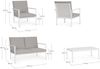 Garten-Set Ronoko Aluminium, modern und wetterfest mit abnehmbaren Kissen, weiß-grau, 4-teilig Bild 5