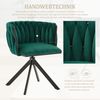LVHOM Esszimmerstuhl 2er-Set, 180° drehbar mit runden Rückenlehne, Wohnzimmerstuhl aus Samt, bis 150 kg, für Homeoffice Bild 5
