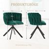 LVHOM Esszimmerstuhl 2er-Set, 180° drehbar mit runden Rückenlehne, Wohnzimmerstuhl aus Samt, bis 150 kg, für Homeoffice Bild 2