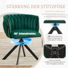 LVHOM Esszimmerstuhl 2er-Set, 180° drehbar mit runden Rückenlehne, Wohnzimmerstuhl aus Samt, bis 150 kg, für Homeoffice Bild 3