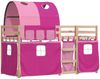 vidaXL Etagenbett mit Vorhängen Rosa 90x200 cm Massivholz Kiefer 3283984 Bild 3