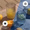 Zoha Glas Diamond Clear Glas Trinkgläser Cocktailgläser, 8-tlg, Glas, Hitzebeständig Eiskaffeegläser Tee Wasser Saft Kaffee Bild 3