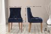 CLP 4er Set Esszimmerstuhl Aberdeen Samt Antikes Design mit Gestell aus Kautschukho,blau antik-hell Bild 3