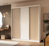 AX LIVING Cabinio Schwebetüren Kleiderschrank Weiß mit Artisan 180cm Bild 2