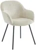 Vente-unique - MARENZIA Stuhl Samt Beige - B 62 cm x H 82,5 cm x L 58 cm Bild 4