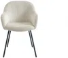 Vente-unique - MARENZIA Stuhl Samt Beige - B 62 cm x H 82,5 cm x L 58 cm Bild 3
