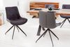 riess-ambiente Esszimmerstuhl DIVANI dunkelgrau, Esszimmer · Microfaser · Kunstleder · Metall · Retro Bild 2