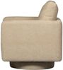 Drehsessel Oscar aus Chenille-Stoff, luxuriöse Struktur, modern, natur, drehbar für Indoor Bild 3