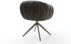 Drehstuhl Jada-Flex Mikrofaser Anthrazit Vintage Kreuzgestell breit Effektfinish Titan 360° drehbar Wippfunktion Taschenfederkern Bild 5