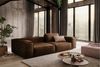 KAWOLA Sofa CARMO 3-Sitzer Leder braun 68 x 118 x 266 cm Bild 2