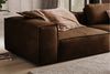 KAWOLA Sofa CARMO 3-Sitzer Leder braun 68 x 118 x 266 cm Bild 4