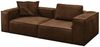 KAWOLA Sofa CARMO 3-Sitzer Leder braun 68 x 118 x 266 cm Bild 3