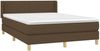 Boxspringbett mit Matratze Stoff Dunkelbraun 140x200 cm Bild 3