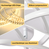 ZMH Deckenleuchte LED Deckenlampe Schlafzimmer - 28W 3000K Warmweiß Flurlampe Modern Küchenlampe Vierblättrige Blume Design Wohnzimmer Weiß Metall Deckenleuchten für Küche Flur Kinderzimmer Bild 5