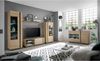 TV Lowboard CARDIFF-61 in Eiche Artisan Nb. mit Absetzungen in Graphit grau, B/H/T: ca. 138/46/40 cm Bild 2