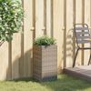 vidaXL Pflanzkübel Grau 30x30x60 cm Poly Rattan 366412 Bild 3