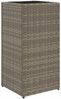 vidaXL Pflanzkübel Grau 30x30x60 cm Poly Rattan 366412 Bild 2