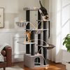PAWZ Road Kratzbaum Kratzbaum Grosse Katzen stabil 13 Sisalpfosten(11cm), XXL 169 cm, Schwarz Bild 3