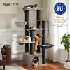 PAWZ Road Kratzbaum Kratzbaum Grosse Katzen stabil 13 Sisalpfosten(11cm), XXL 169 cm, Schwarz Bild 2
