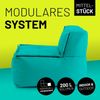 Lumaland Sitzsack-Sofa, Polyester, Mittelteil, Türkis, 70 x 81 x 54 cm Bild 2
