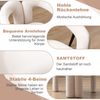Beige Samt-Esszimmerstuhl-Set (2er), Eimerdesign, 64x50,5x71 cm Bild 5