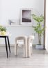 Beige Samt-Esszimmerstuhl-Set (2er), Eimerdesign, 64x50,5x71 cm Bild 2