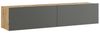 [en. casa] TV Hängeboard Lapinlahti Lowboard Hängeschrank 140 cm TV Board Fernsehtisch Wandregal hängend Eiche rustikal/Anthrazit Bild 5