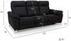 3-Sitzer Relaxsofa Astella Stoff Schwarz - Elektrisches Sofa mit Liegefunktion & USB Bild 2