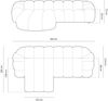 Micadoni Ecksofa Diana 4-Sitzer Links Samt Schwarz Bild 5