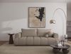 Selsey 'Dandelino' 3-Sitzer Sofa mit Schlaffunktion, Chenille-Bezug, beige, ca. 90 x 250 x 112 cm Bild 2