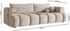 Selsey 'Dandelino' 3-Sitzer Sofa mit Schlaffunktion, Chenille-Bezug, beige, ca. 90 x 250 x 112 cm Bild 5