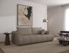Selsey 'Dandelino' 3-Sitzer Sofa mit Schlaffunktion, Chenille-Bezug, beige, ca. 90 x 250 x 112 cm Bild 3