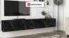 Vente-unique - VIKILA TV unit Holz, Platte Schwarz - B 29,5 cm x H 29,5 cm x L 180 cm Bild 2