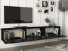 Vente-unique - VIKILA TV unit Holz, Platte Schwarz - B 29,5 cm x H 29,5 cm x L 180 cm Bild 3
