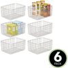 mDesign Allzweckkorb Aufbewahrung Drahtkorb Organizer 6er Set Metall Mattsilber Bild 4