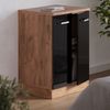 Küchenschrank für Dachschrägen R-Line Schwarz Hochglanz 60 cm ohne Schräge mit 2 Türen Vicco Bild 4