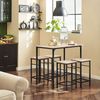 SoBuy OGT11-N Bartisch-Set mit 4 Hockern, MDF, PVC-Furnier, Helle Eiche, 100 x 87 x 60 cm Bild 2
