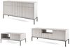 Wohnzimmer-Set Nova Couchtisch Lowboard Sidebaord MDF, grau Bild 4
