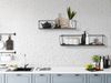 MIRRORS AND MORE 'Tinka' 2er Regalset Metall, schwarz, 65x15x15cm, 60x13x13cm Bild 5