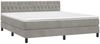 vidaXL Boxspringbett mit Matratze Hellgrau 180x200 cm Samt 3141497 Bild 3