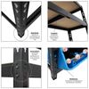 PROREGAL® Küchenregal Getränkekistenregal BODENSEE 180x100x30cm 6 Kisten + 3 Boards Schwarz Bild 2
