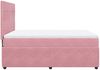 vidaXL Boxspringbett mit Matratze Rosa 140x190 cm Samt 3292339 Bild 5