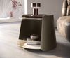 Couchtisch Daban 59x59 cm Keramik Minas Melange Weiß-Beige Gestell Metall Titanfarbig Bild 5