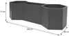 3er-Set Hochbeet HWC-P64, Metallhochbeet Gemüse-/Pflanzbeet Blumenkasten Pflanzkübel Stahl 77x286x88cm ~ grau Bild 3