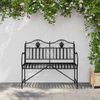 vidaXL Gartenbank Schwarz 103,5 x 59 x 89 cm Stahl 42008119 Bild 3