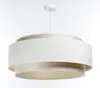 BPS Koncept DUM-037 Hängeleuchte DOBLO Velourss strukturiert und Satin auf PVC-Basis crème, weiss 1xE27 60W H:107 Ø60cm dimmbar Bild 5